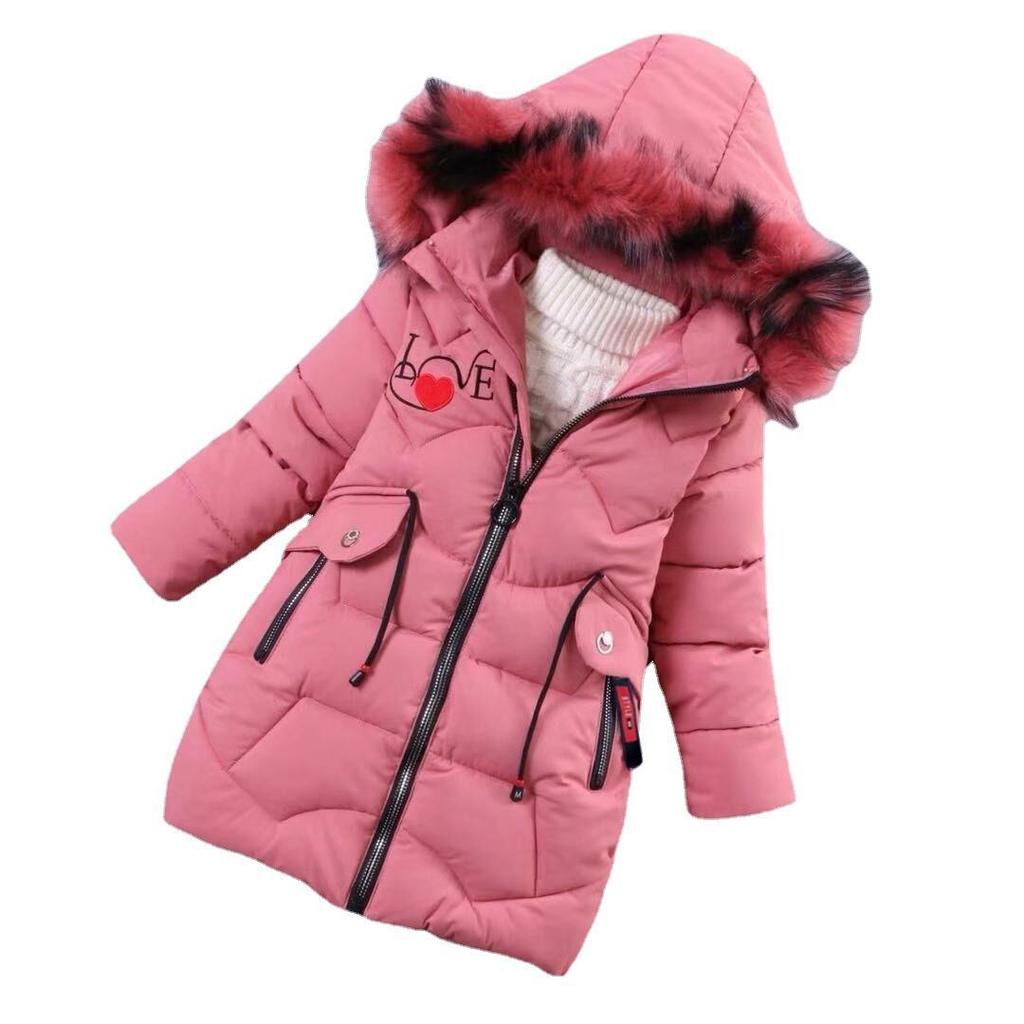 Зимняя куртка для девочек, детское утепленное пальто, детская одежда с хлопковой подкладкой, зимняя куртка для девочек