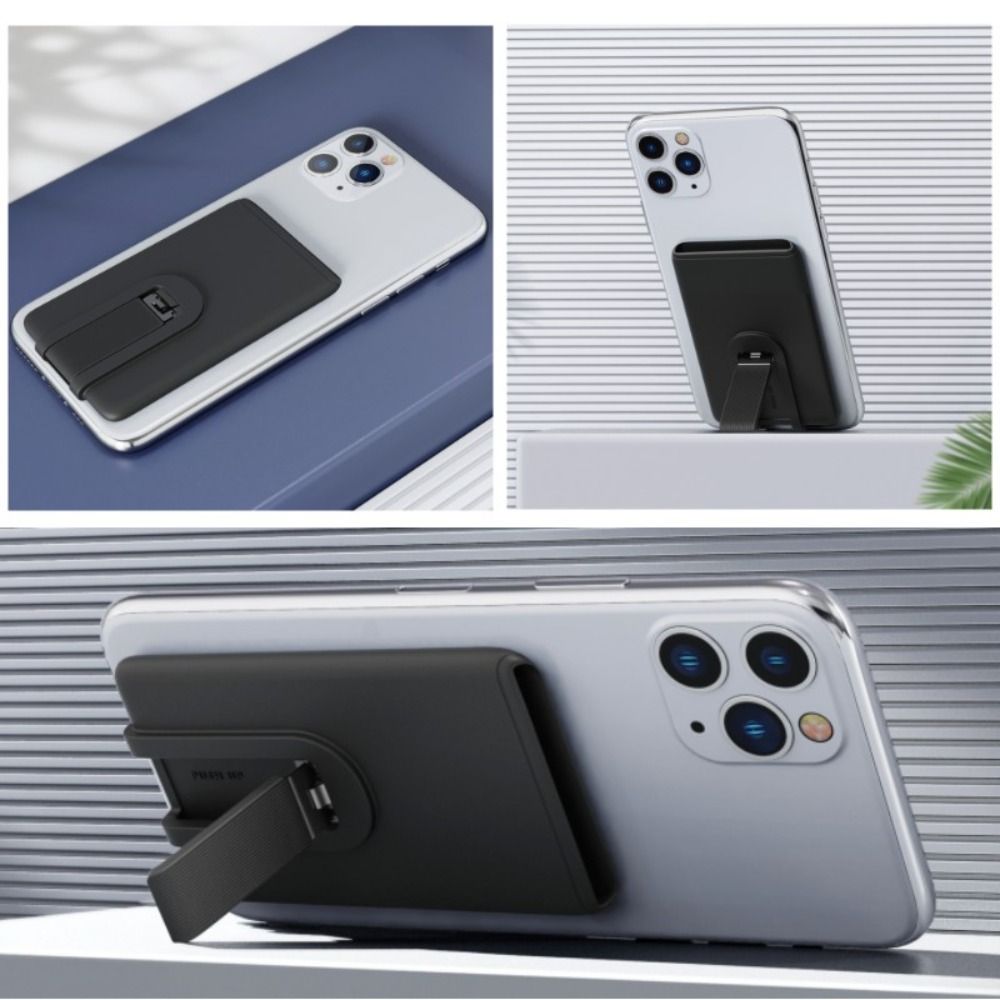 Silicone Wallet Case Stick on Card Case Convenient Phone Bracket Phone