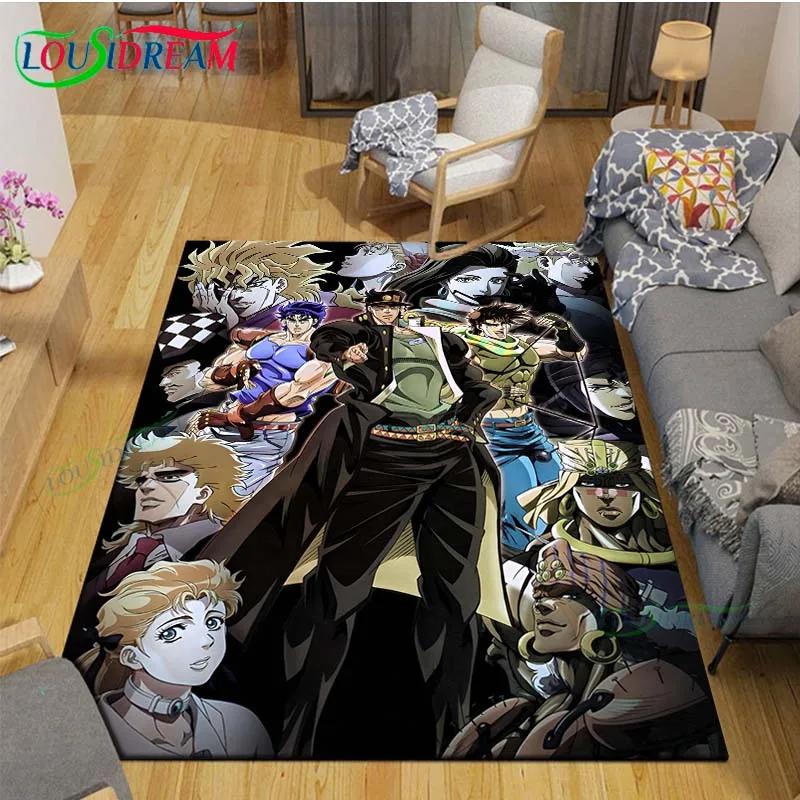 Классические Мультяшные Ковры J-JoJo's Bizarre Adventure для Гостиной, Противоскользящий Ковер, Коврики для Детской Комнаты, Игровой Ковер, Большой Ковер, Декор