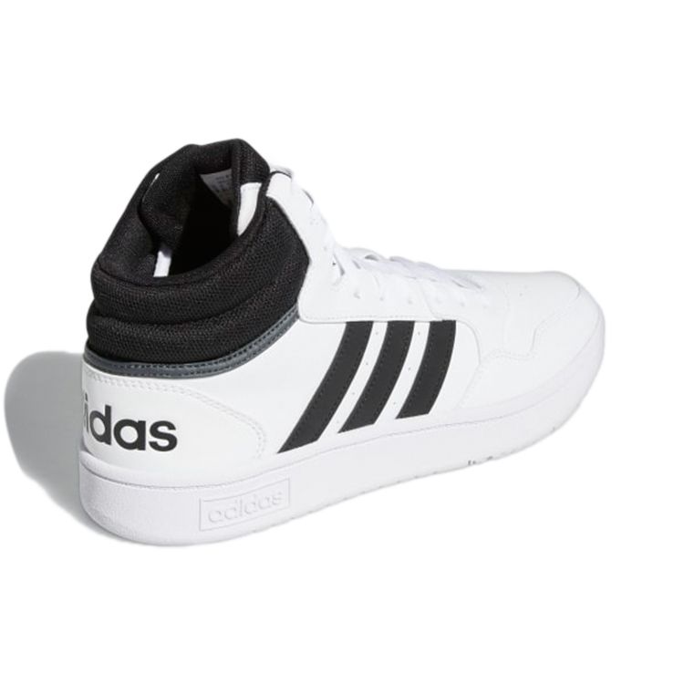 Adidas Hoops 3.0 Mid White Black Мужские кроссовки Core-Black Cloud-White GW3019