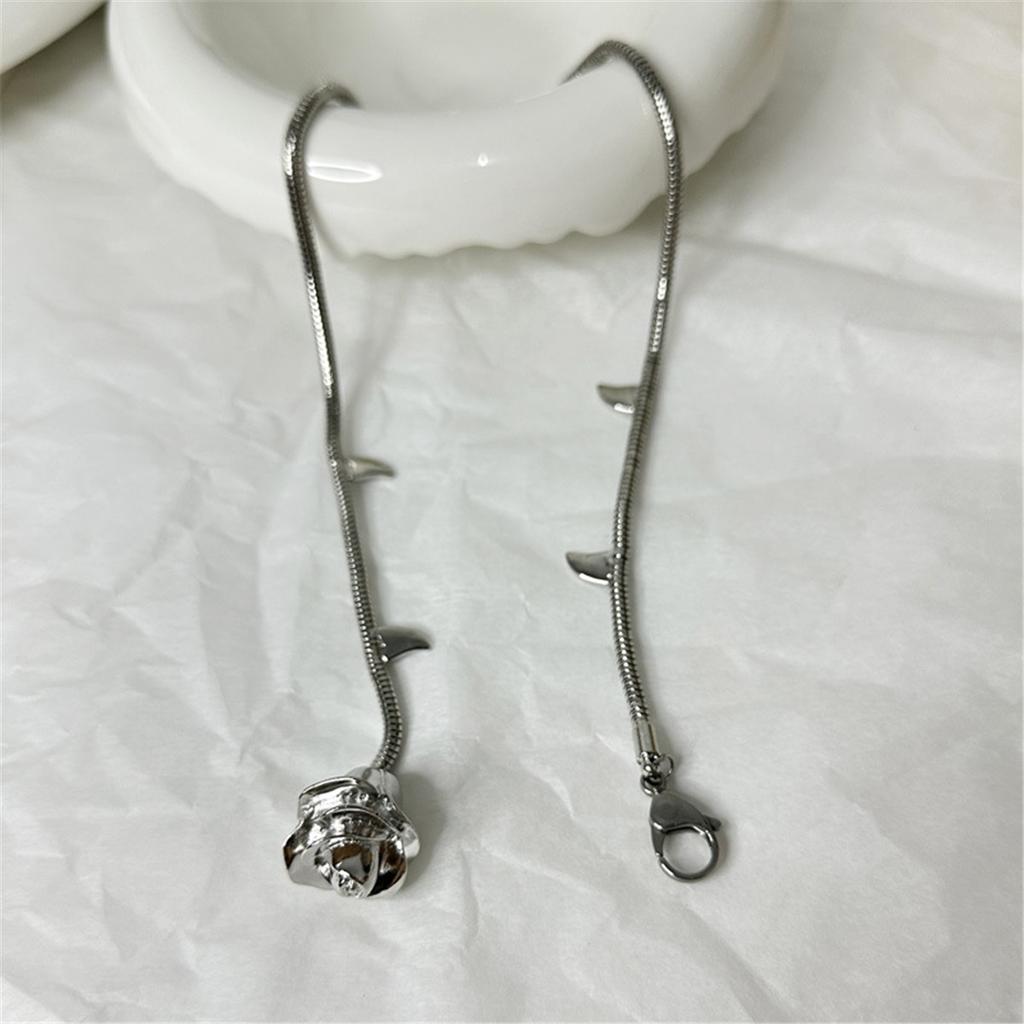 Tooxika Металлическое колье-подвеска в виде цветка розы с шипами, личность, темперамент, холодный ветер, цепочка для ключицы, женское