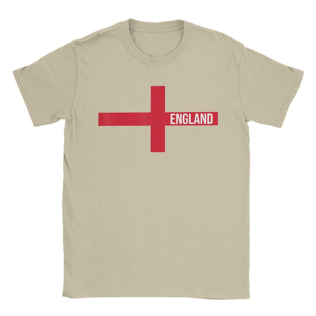 Англия Флаг с Крестом Святого Георгия Мужская футболка с английским флагом Новинка Футболки с коротким рукавом с круглым вырезом Хлопок Большие размеры мерч