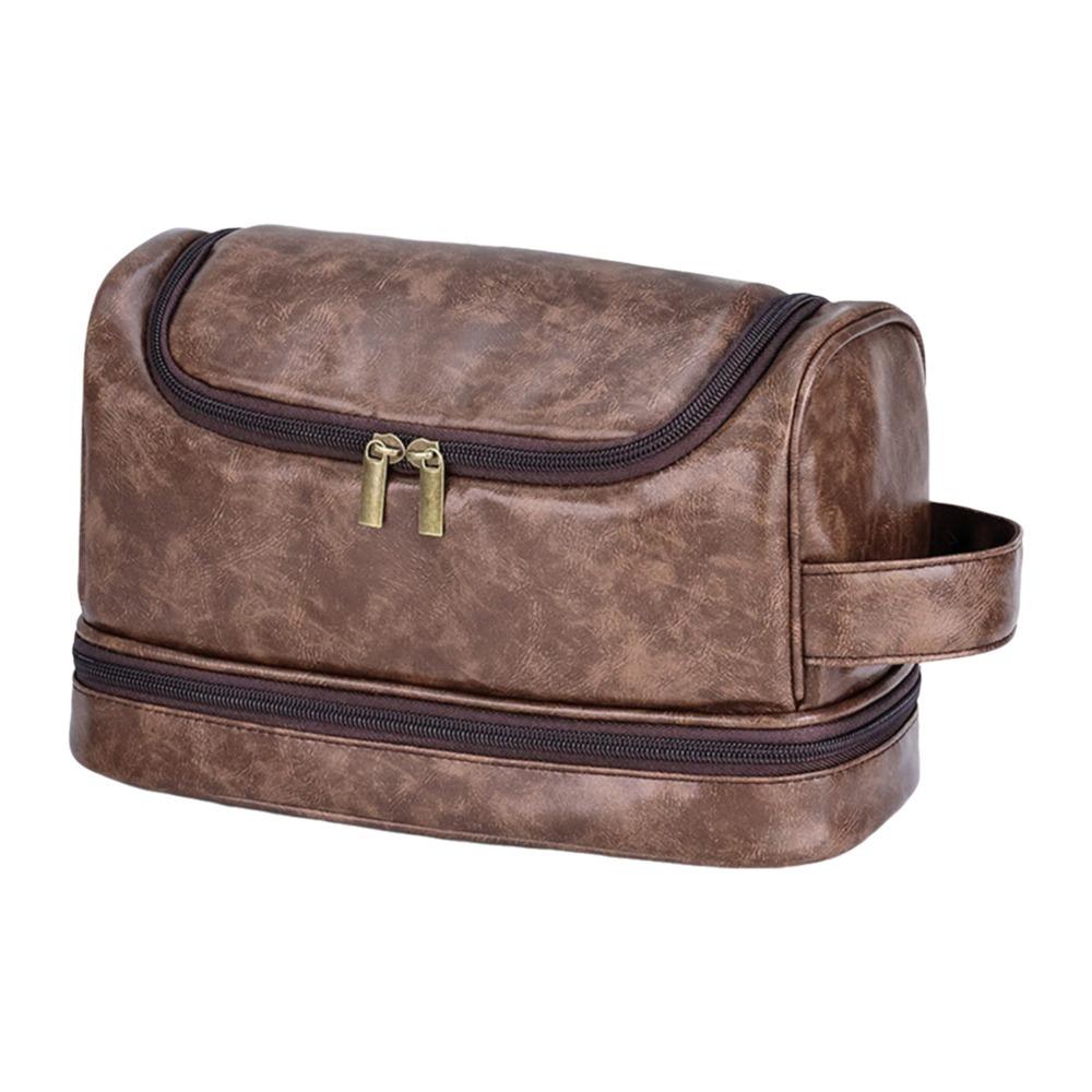 Waterproof Cosmetic Storage Bag PU Leather Makeup Bag Portable Makeup Pouch Travel