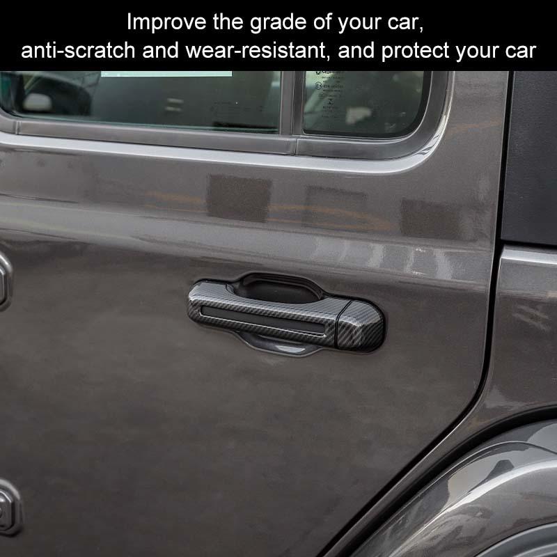 ABS ручка автомобиля наклейка в виде ракушки внешняя дверь чаша декоративная крышка для Jeep Wrangler JL 2018 Up 4-дверная версия Внешние аксессуары