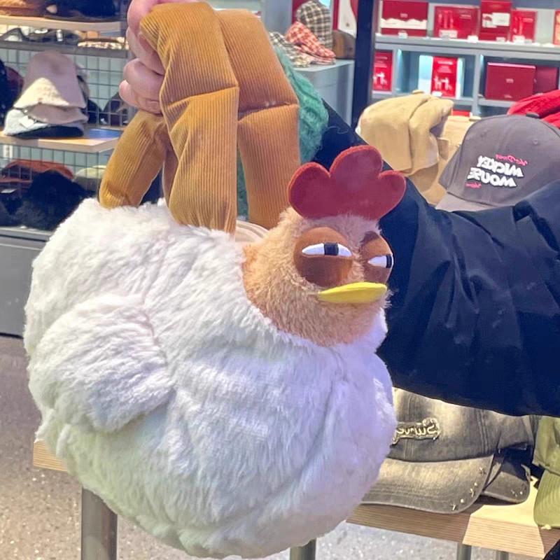 Милая мультяшная плюшевая сумочка и косметичка в виде кукушки