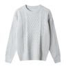 Autumn And Winter Twist Sweater Versatile Light Mature Style Solid Color Knitted Sweater Round Neck Pullover Lazy Loose Women'S Clothing