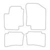 Velour Car Mat Set - Fits Hyundai i20 I 2009-2015, Black Piping