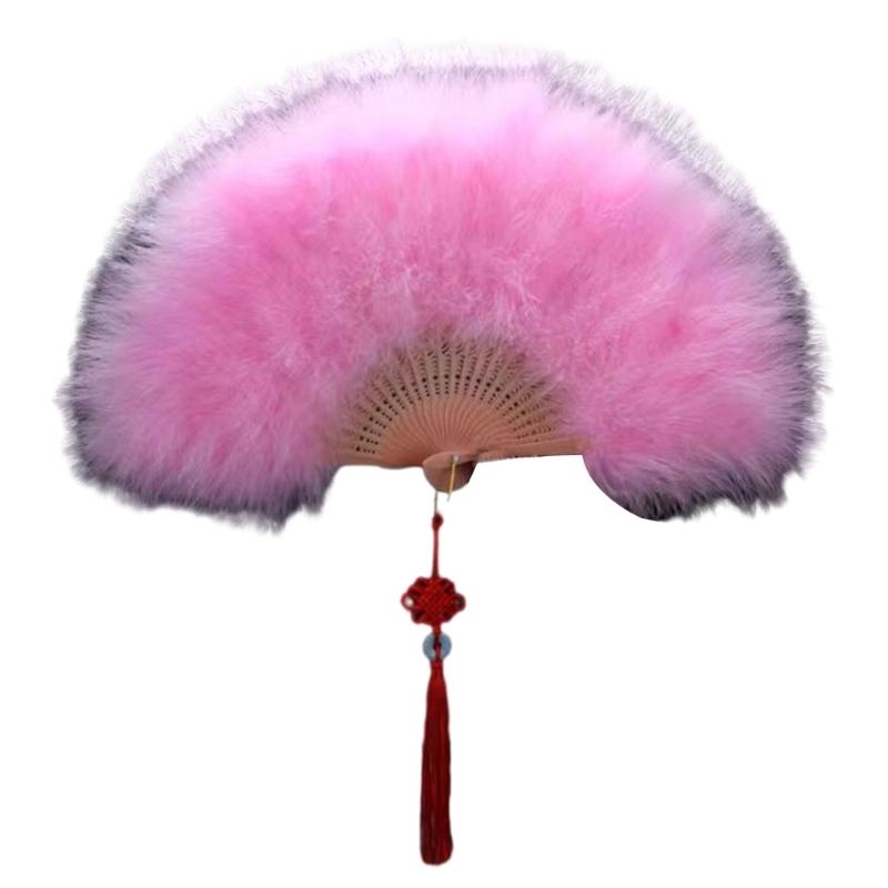 Vintage Feather Fan Women Feather Fan Lightweight Handheld Fans Convenient for Travel and Parties