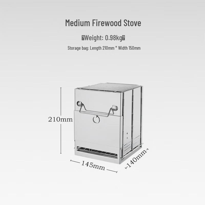 OEING Outdoor Folding Wood Stove & Grill