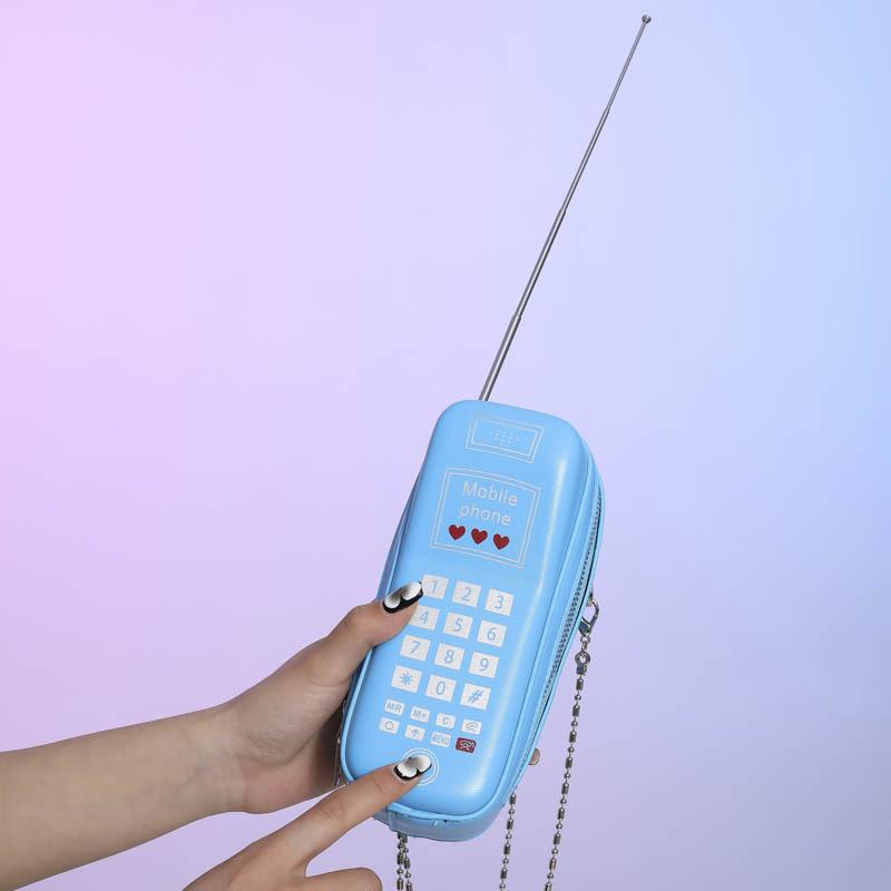 Vintage 3D Mobile Phone Shape Crossbody Mini Bag For Lady 2025 New Creative Funny Bag Fashion Wind Girls Phone Purse Handbag