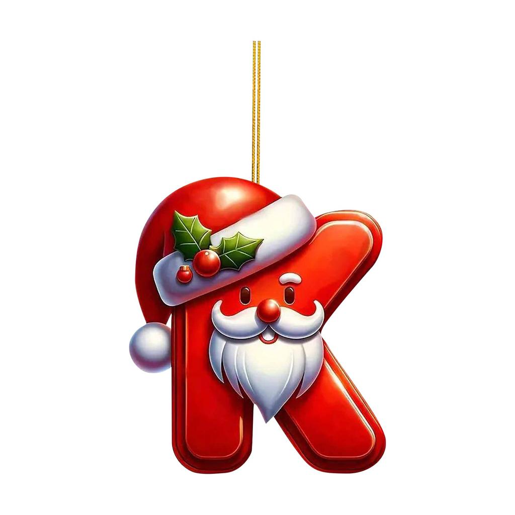 Рождественская елка из 26 букв, подвесное персонализированное украшение в виде рождественской буквы