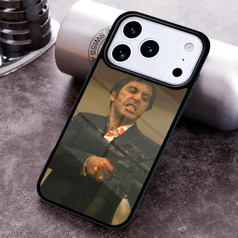 Постер Лицо со шрамом Тони Монтана Мягкий чехол для телефона для iPhone 17,16e,15,14,13,12,11,Mini,Pro,MAX Мягкое силиконовое покрытие