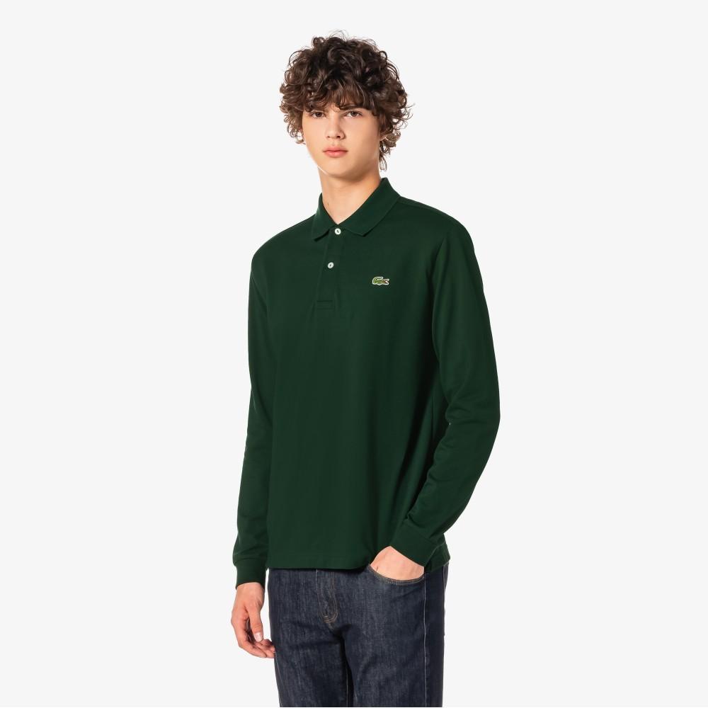 [lacoste] Men's French Regular Fit Basic Long Sleeve Polo Shirt PH732E-56GYZP