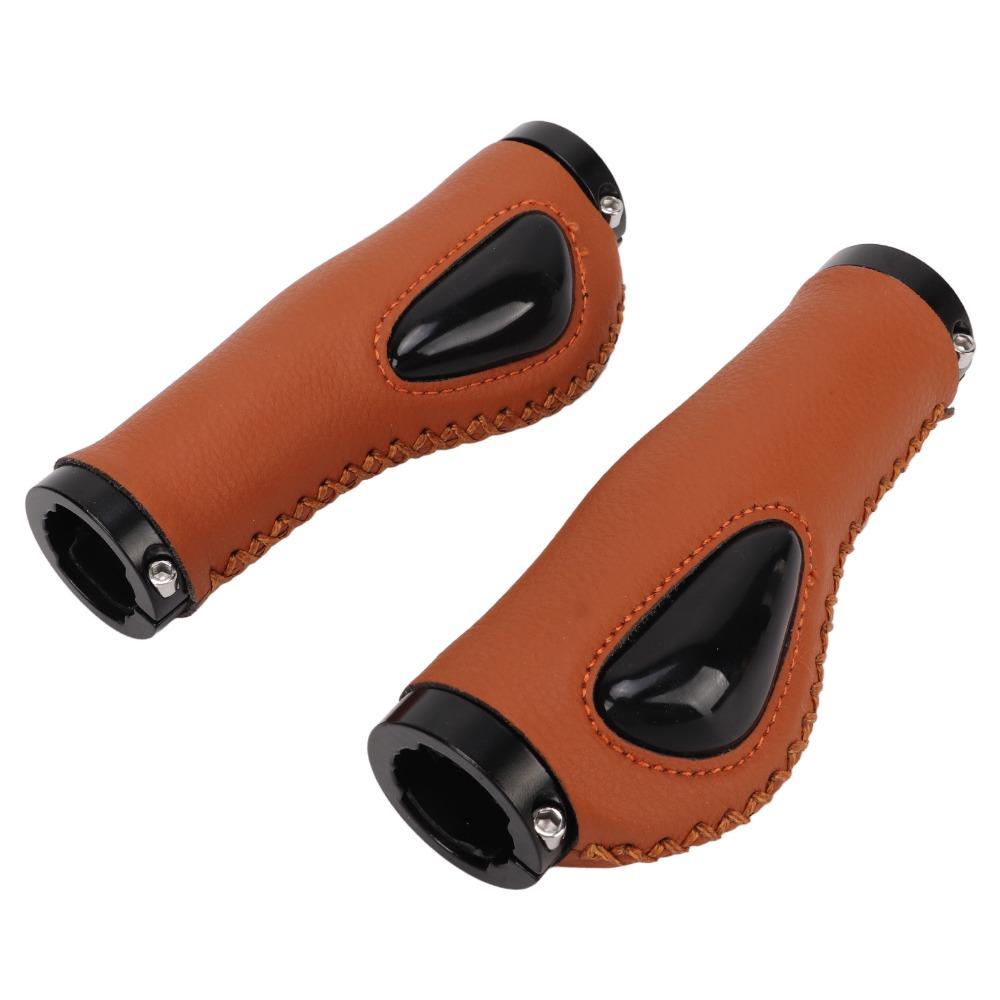 1 Pair Artificial Leather Leather Bicycle Grips Leather Bike Handlebar Grips Road Bike Cycling