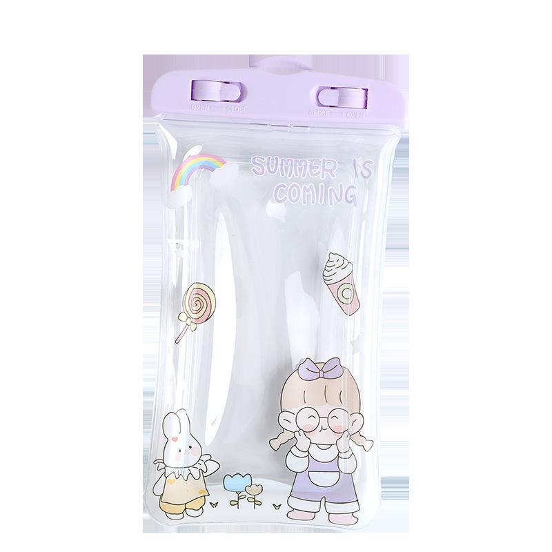 Мультяшный водонепроницаемый чехол-подушка безопасности для телефона - Милый прозрачный чехол с сенсорным экраном для плавания и рафтинга