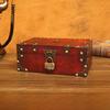 Retro Style Wooden Storage Box With Password Lock For Bedroom Organization