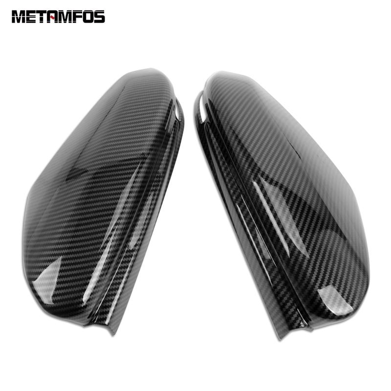 Rearview Mirror Cover Trim For Honda Civic Sedan 2016- Carbon Fiber Side View Mirror Protector Exterior Accessories