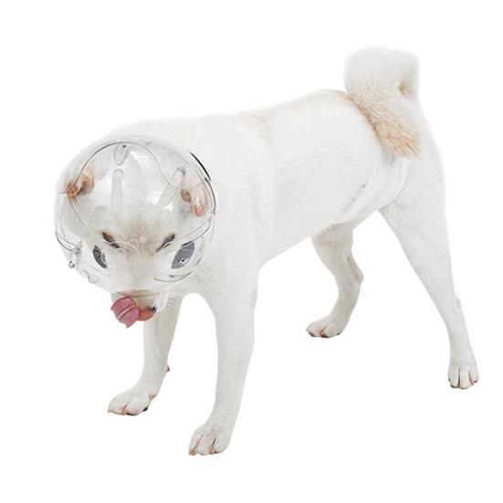 Yousheng Pet Hood Anti-bite Breathable Adjustable Cat Muzzle Comfortable Transparent Cats Dogs Helmet Pet Supplies