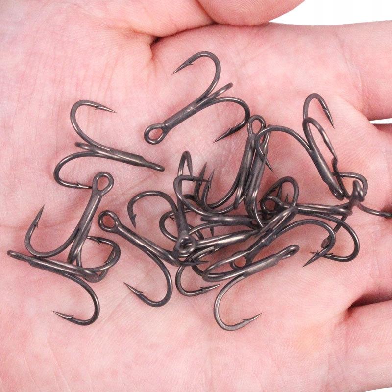 Fishing Hooks, Black Metallic, Diamond-Sharpeted, Box Of 10 Pcs. 8#