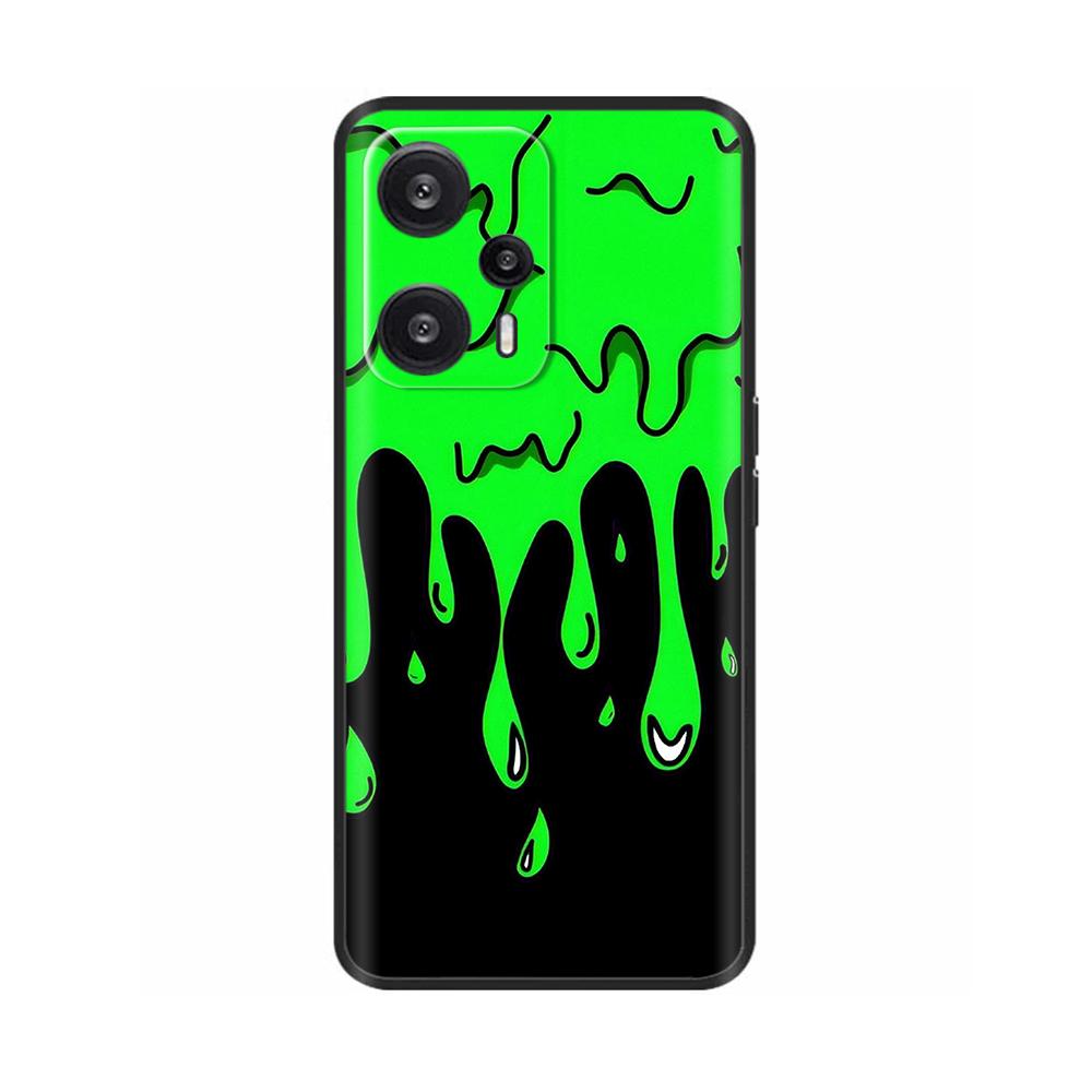 Чехол для Xiaomi Poco F5 Pro Раскрашенный Цветок Задняя Крышка Полная Защита Мягкий Чехол для POCO F5 PocoF5 F5Pro Fundas Чехол для Телефона