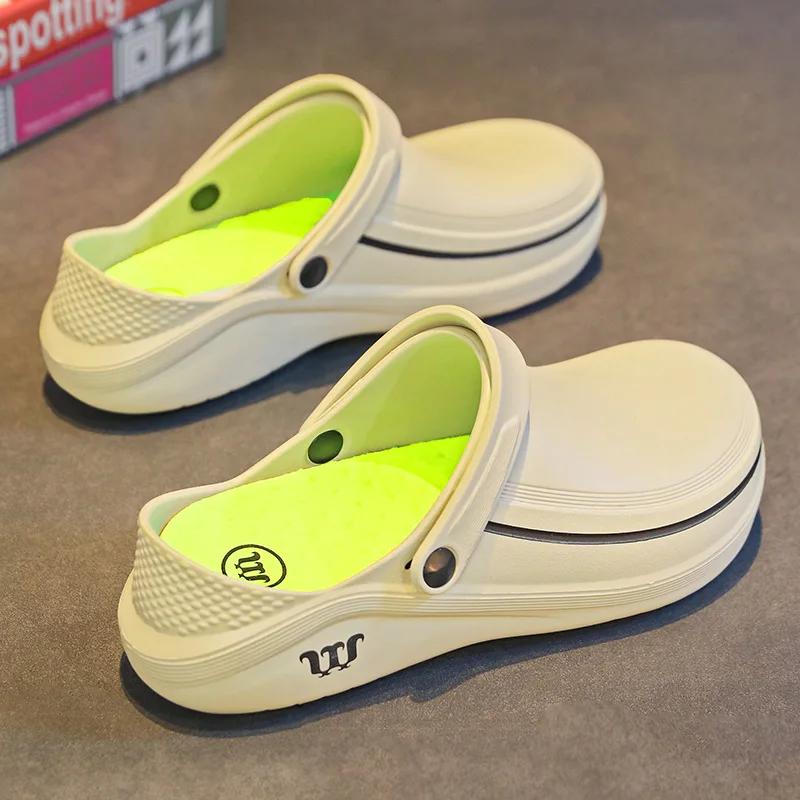 Мужские поварские туфли Нескользящие Водонепроницаемые Маслостойкие сабо Прочные Кухонные туфли из ЭВА Мягкая подошва Неутомительные тапочки