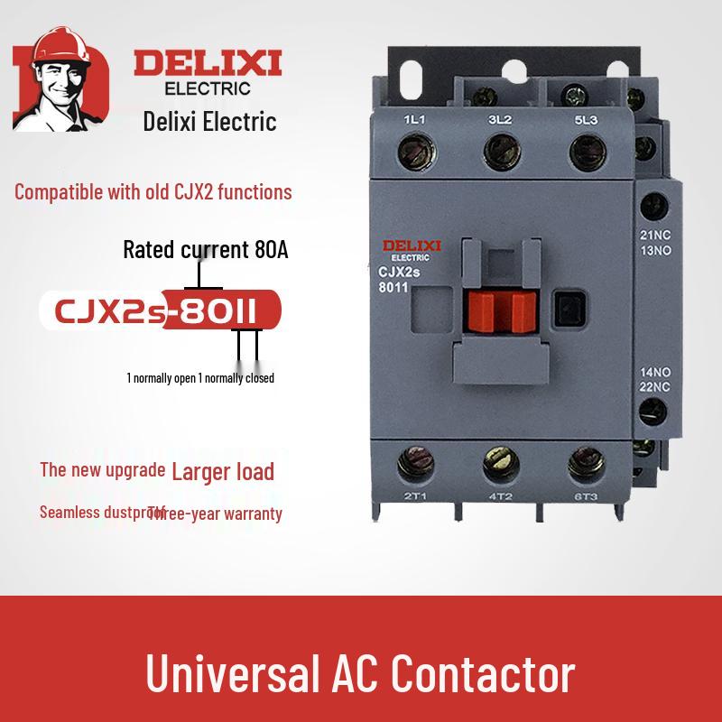Контактор переменного тока DELIXI серии CJX2s (0910-3210, 220В/380В, 12А)