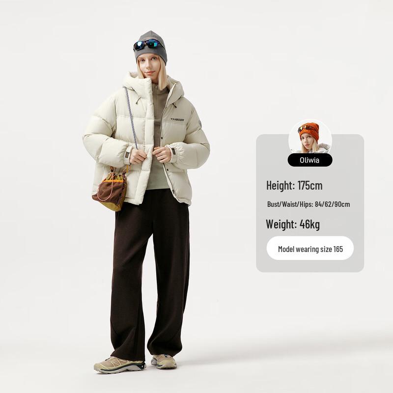 Tanboer Женская короткая пуховая куртка с капюшоном 5550360A