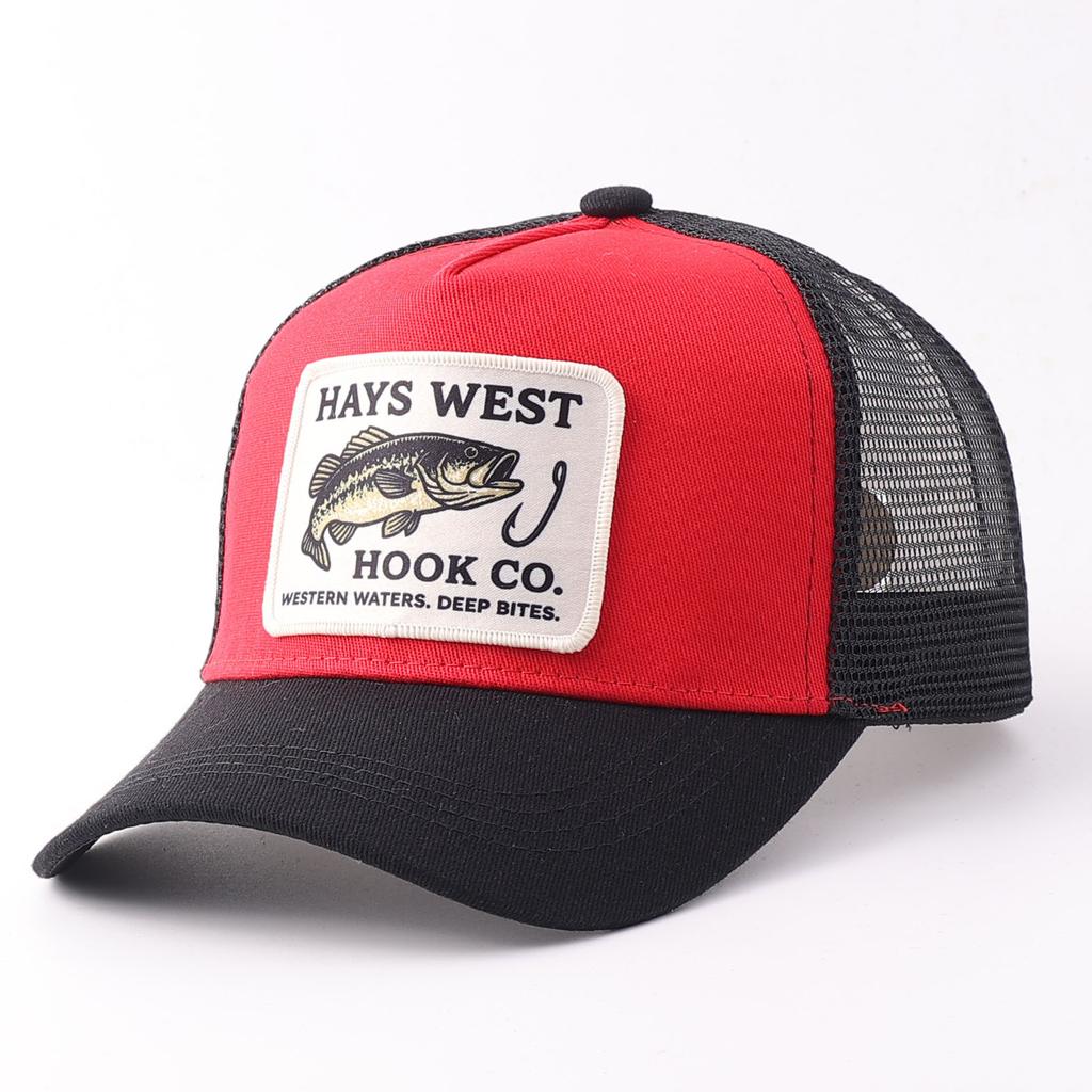 Mesh baseball cap embroidery curved brim shading animal pattern peaked cap new head circumference popular hat
