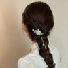 White Flowers Tassels Hair Clip for Women Korean Hairpin Geometric Crystal Hair Barrettes Girl Hair Accessories Hairgrip Fashion