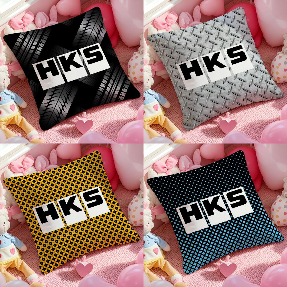 Fashion H-HKS-S Logo Cushion Cover Pattern Printed Pillowcase for Living Room Sofa Cushion Cover & Bedroom Decor