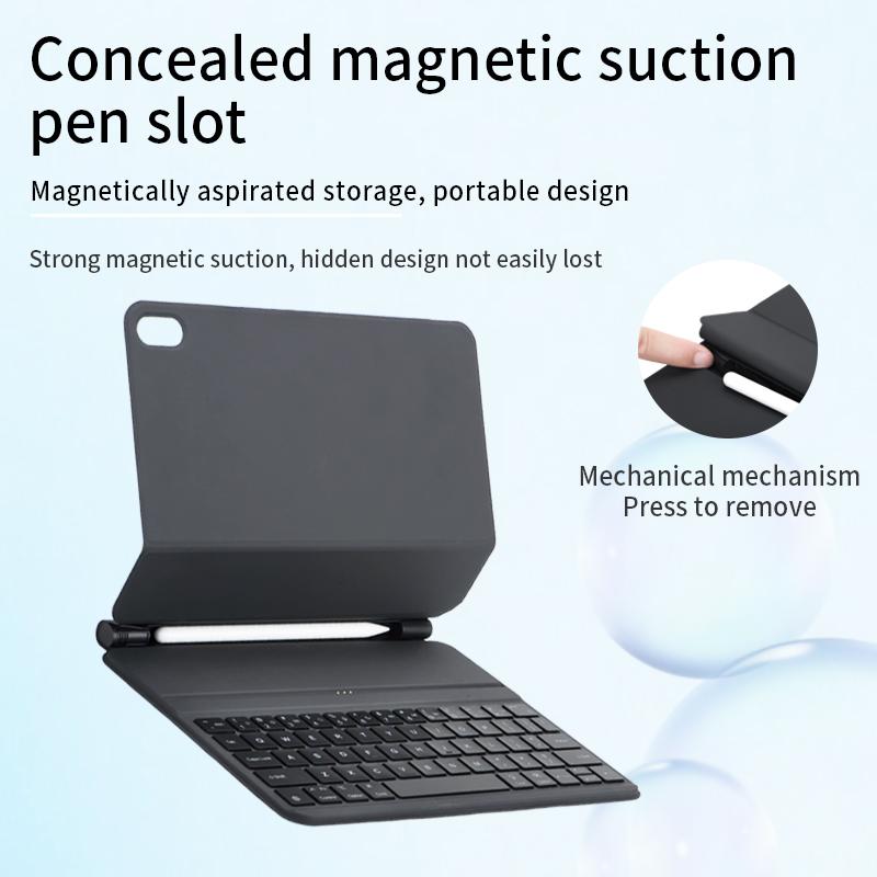 Suitable for iPad touchpoint Magic Control keyboard 10th 10.9 touchpoint direct connection two-sided clip iPad11 A16 keyboard cover black