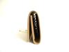 Authentic GUCCI Logo Plate Beige Leather 6 Pics Key Chain #b083  Open box