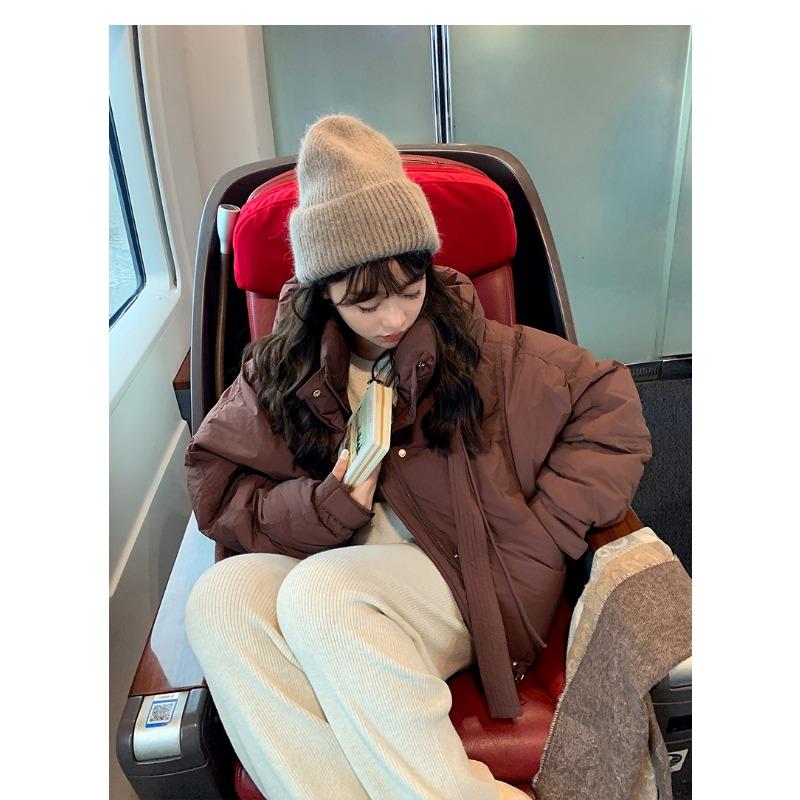 Модная женская хлопковая куртка-пуховик с капюшоном и длинным рукавом, повседневная зимняя свободная толстая пуховая куртка, женская элегантная куртка на молнии с завязками 25443