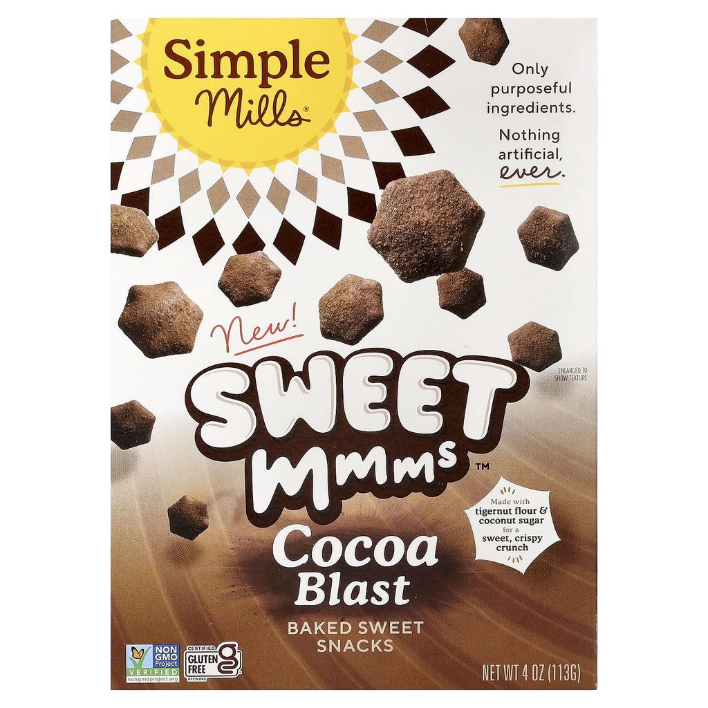 Simple Mills, Sweet Mmms™, Baked Sweet Snack, Cocoa Blast, 113g (4oz)