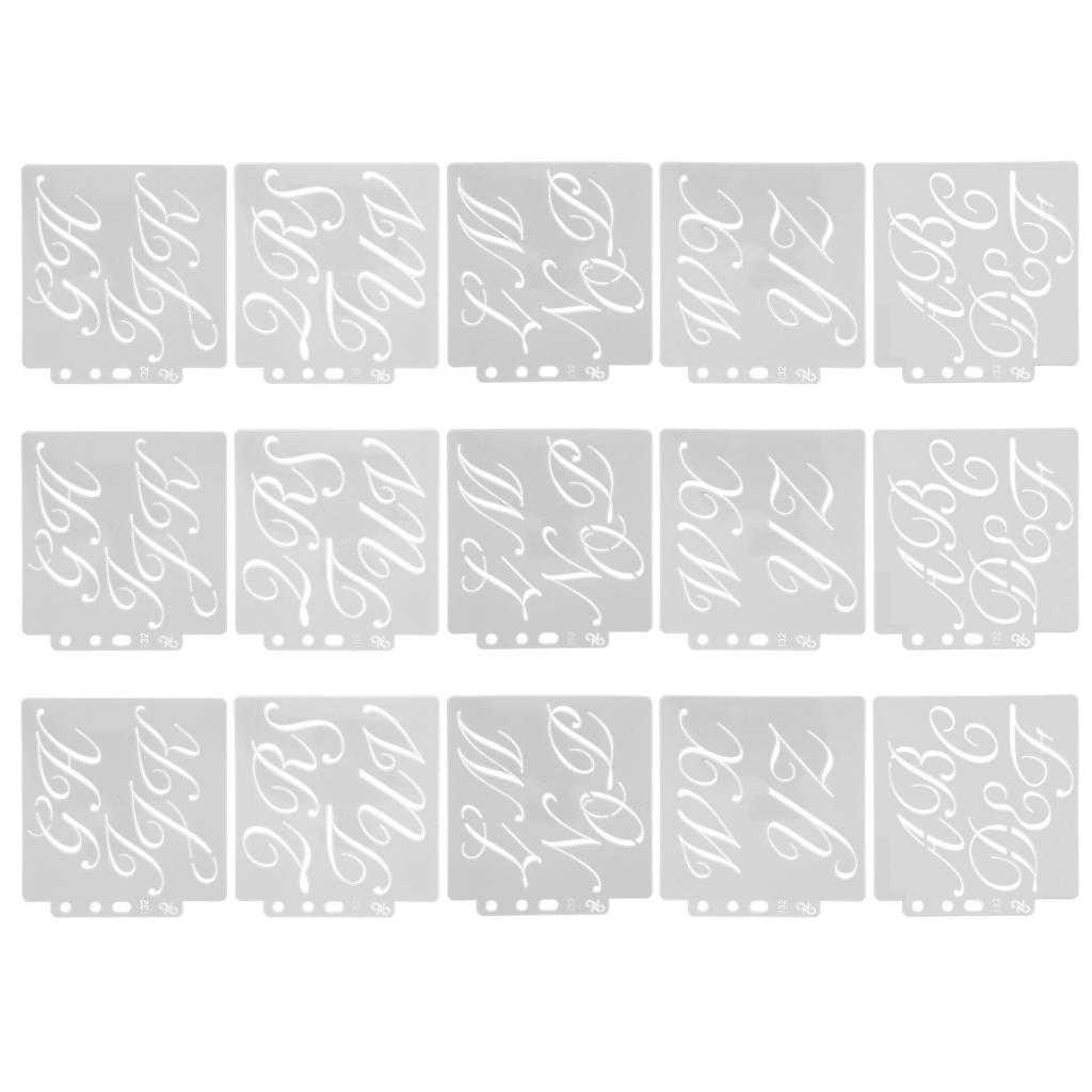 15 шт. Шаблон письма, полая многоразовая форма для рисования из ПЭТ, интересные принадлежности для изготовления открыток для искусства