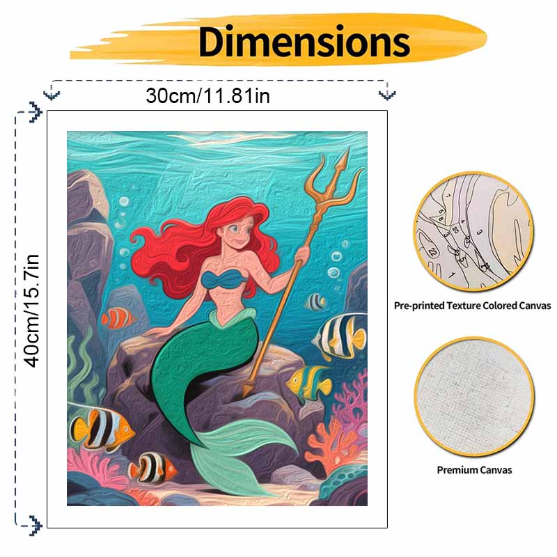 Disney Русалочка Ариэль Цифровая Масляная Живопись Художественный Набор Ручная Роспись Домашний Декор