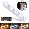 USB Powered Vanity Mirror Mount 5 LED Makeup Fill Light Bulb with Suction Cup