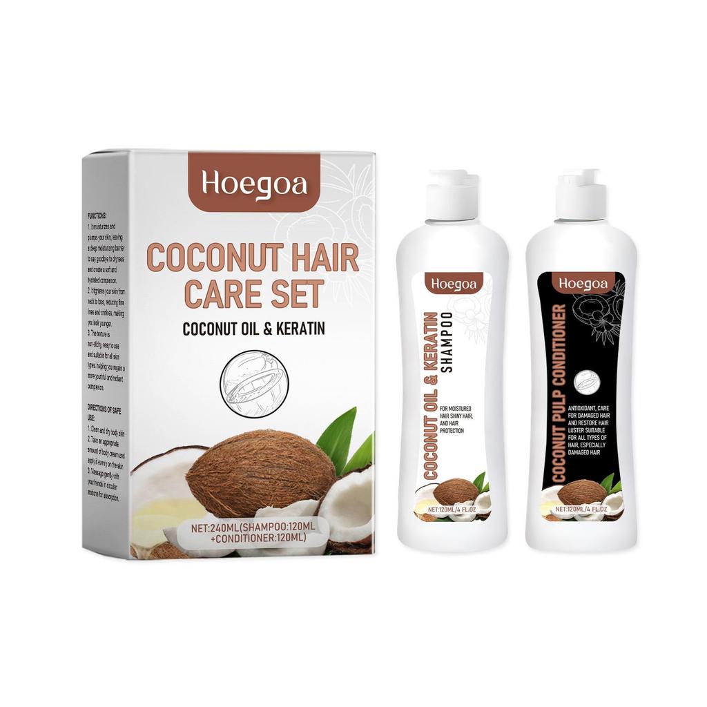 Coconut Milk Repair Hair Care Set – Gentle Cleansing & Moisturizing, Smoothing & Nourishing for Healthy Hair