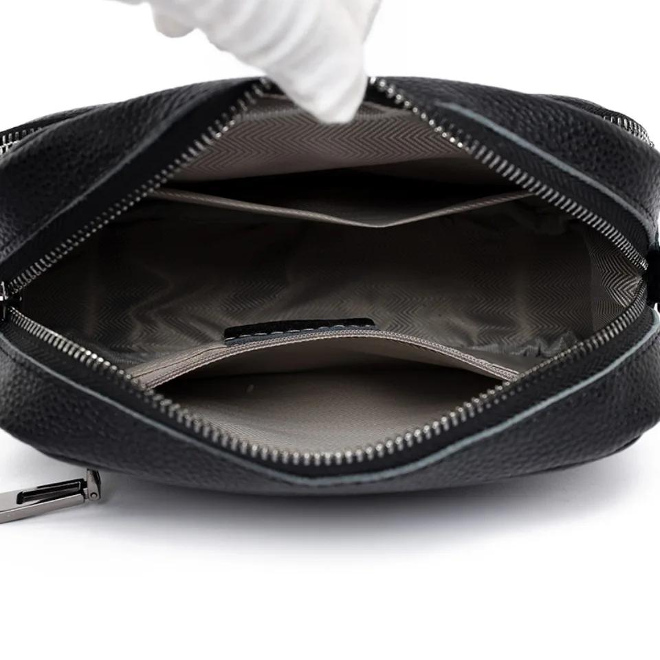 3 слоя карманов из натуральной кожи женские сумки женские модные сумки через плечо из коровьей кожи