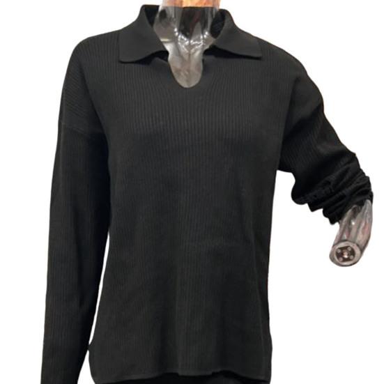 2 шт./комплект женский трикотажный наряд V-образный вырез длинный рукав топ высокая талия широкие брюки нитки домашняя повседневная одежда пижамный комплект осенне-зимний спортивный костюм комплект