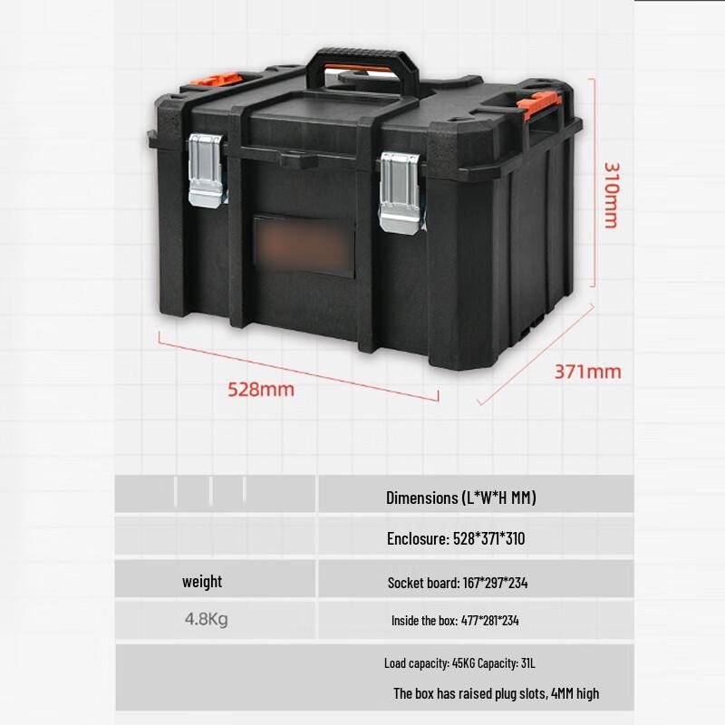 Прочный штабелируемый ящик для инструментов, набор из 3 предметов