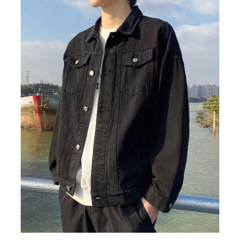 Весенняя повседневная джинсовая куртка, мужская модная брендовая универсальная куртка, мужские студенческие топы, модная мужская джинсовая куртка