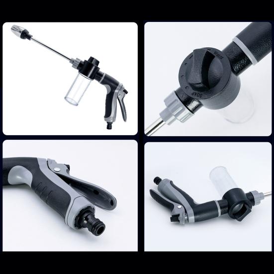 Мойка высокого давления с пенной пушкой, ручной распылитель высокого давления, регулируемая моечная машина с удлинительной трубкой для мытья автомобилей и уборки дома