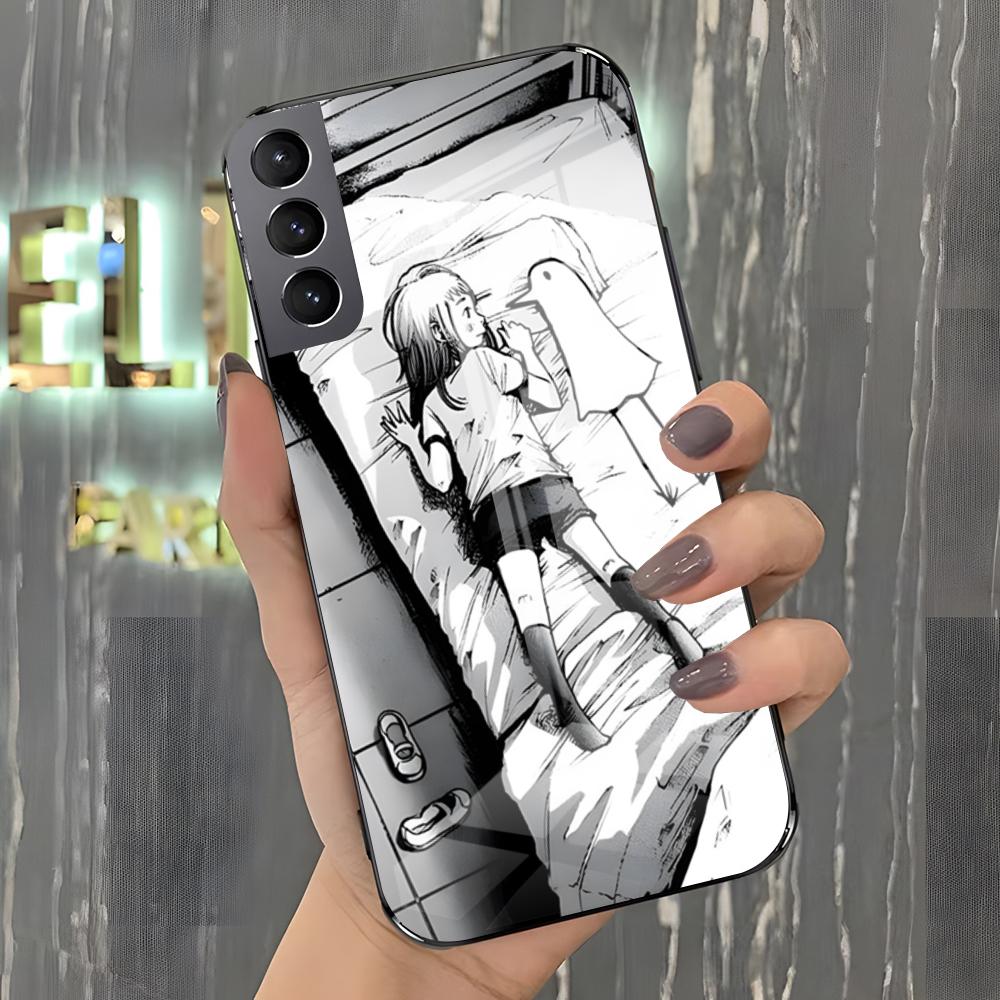 Чехол для телефона 'Спокойной ночи, П-Пунпун' для Samsung S26 S25 Plus S20 S20 Plus S22 Ultra S23 FE S21 Plus S21 Ultra Стеклянная крышка