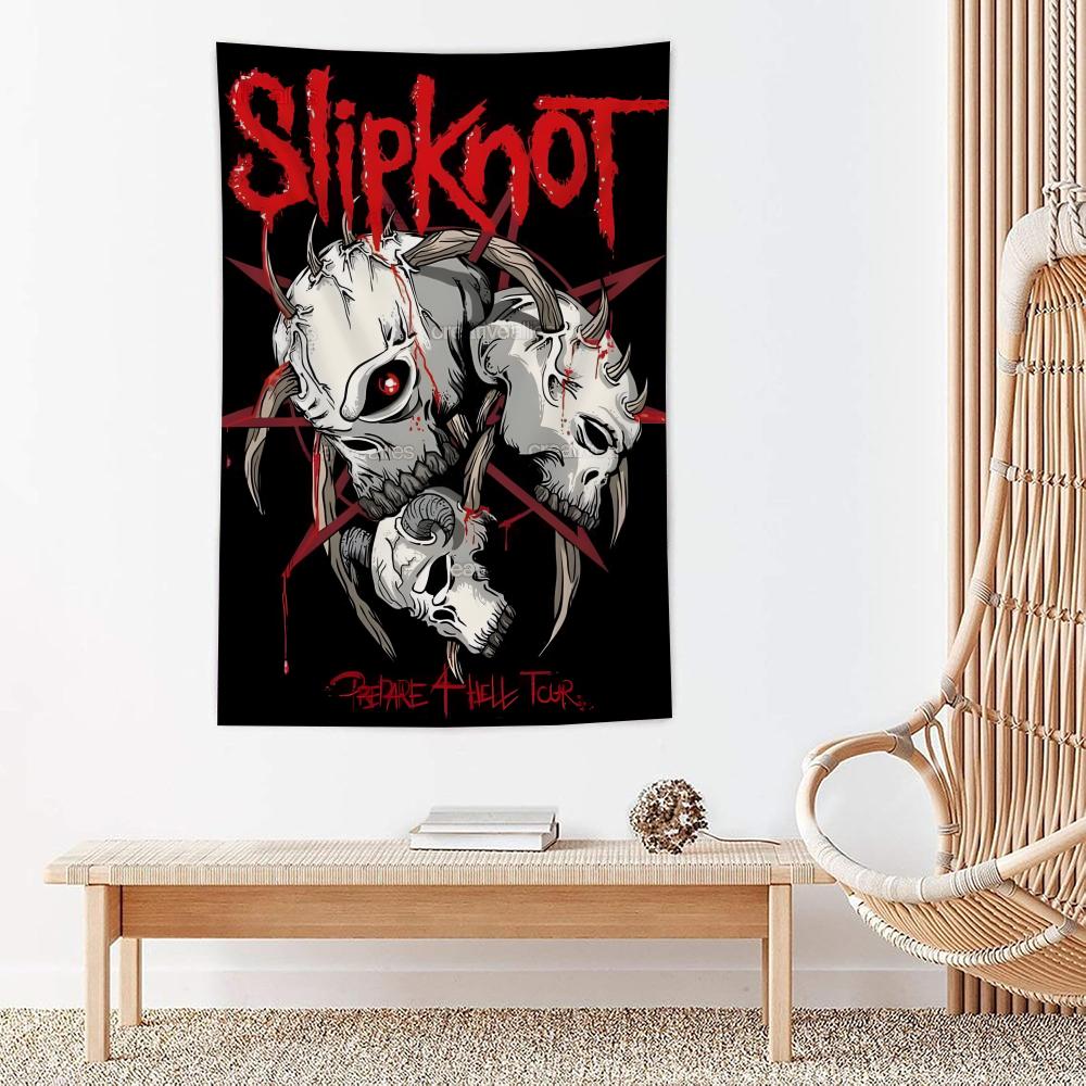 Группа Slipknot Настенный гобелен из микрофибры Для декора спальни, гостиной, наружного фестиваля, сада, бара
