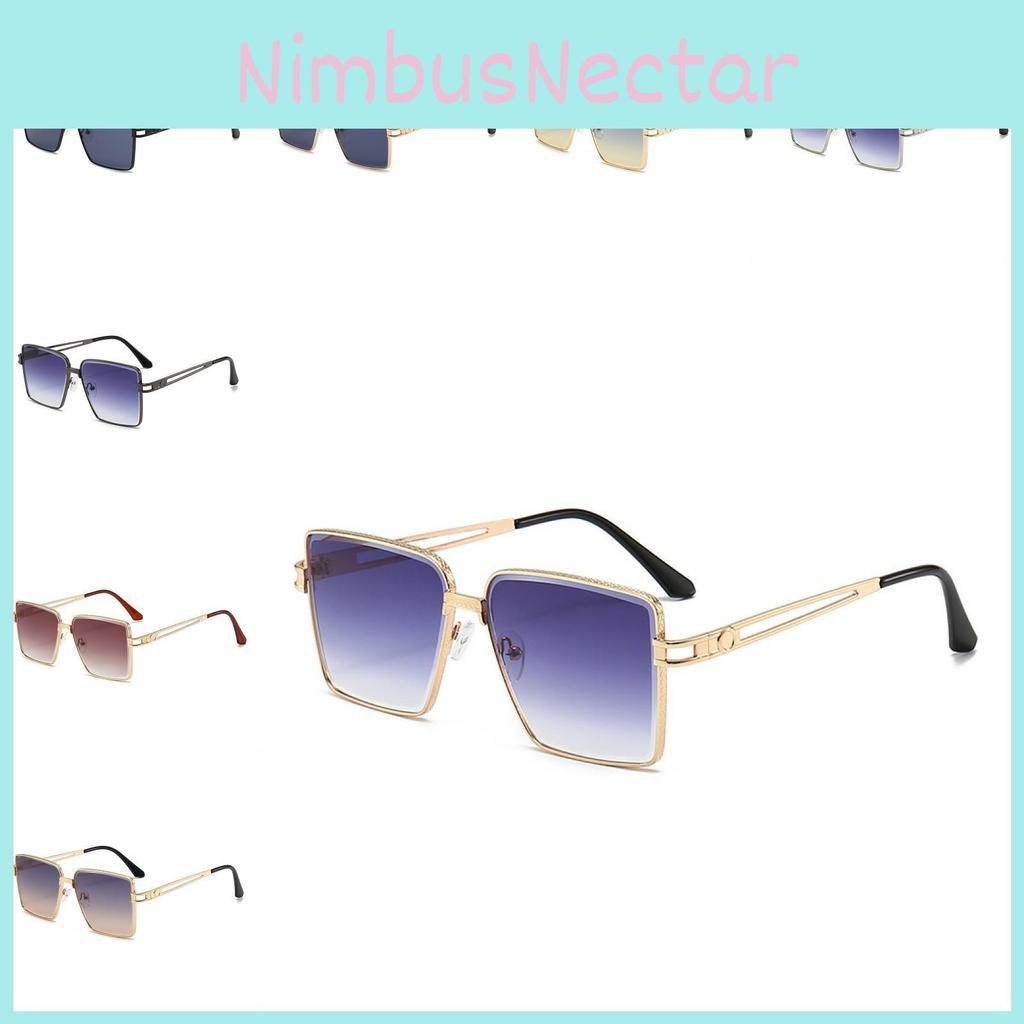 Fashionable Uv400 Black Lens Gold Frame Gradient Sunglasses Women's Oversized Street Snap Eye Glasses