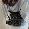 Премиальная яркая бриллиантовая цепочка сумка-ведро маленькая женская 2025 новая модная сумка через плечо ретро джинсовая сумка-мессенджер