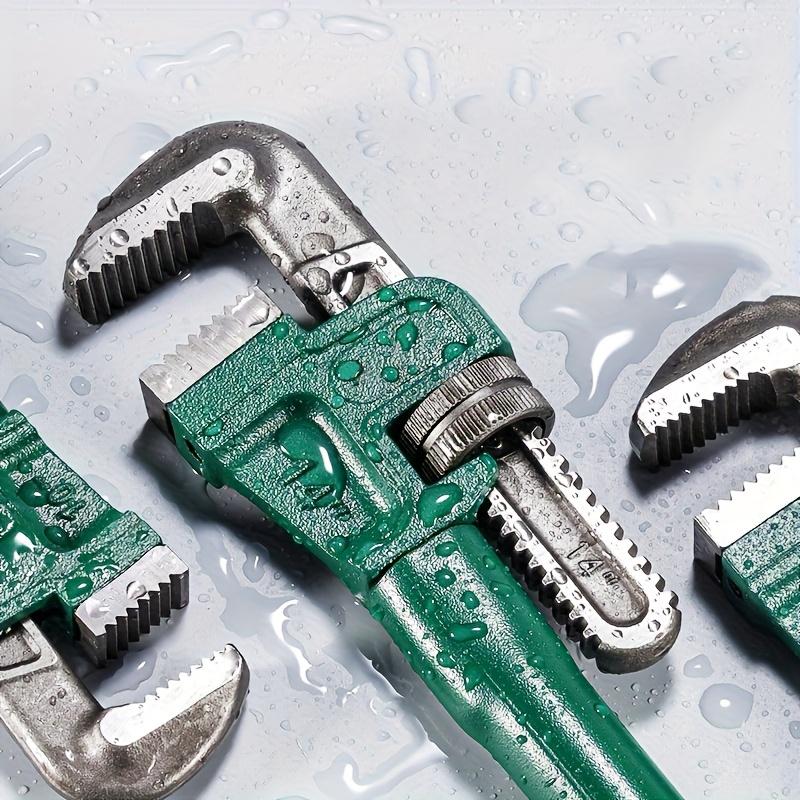 Набор стальных трубных ключей для тяжелых условий эксплуатации 8/10/12/14 дюймов, регулируемый прямой сантехнический ключ с рукояткой с мягким захватом