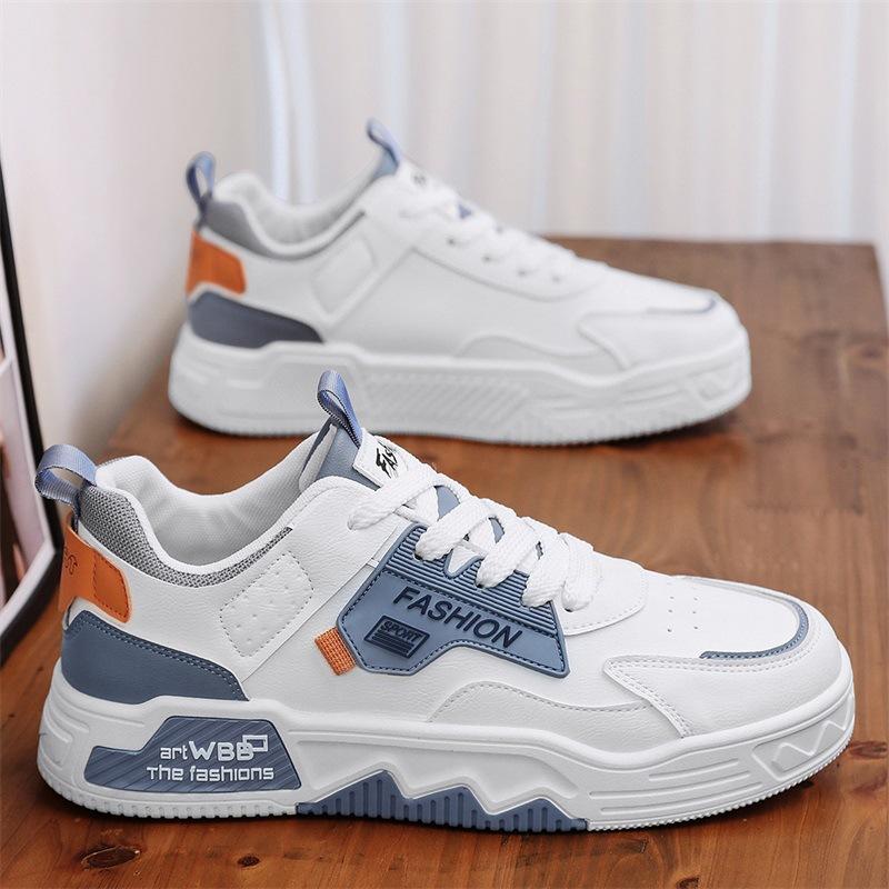 Мода 2024 Летняя Модная Обувь Кожаная Вставка Спортивная Мужская Обувь Толстая Подошва Увеличение Сетчатая Поверхность Дышащая Повседневная Обувь для Скейтборда