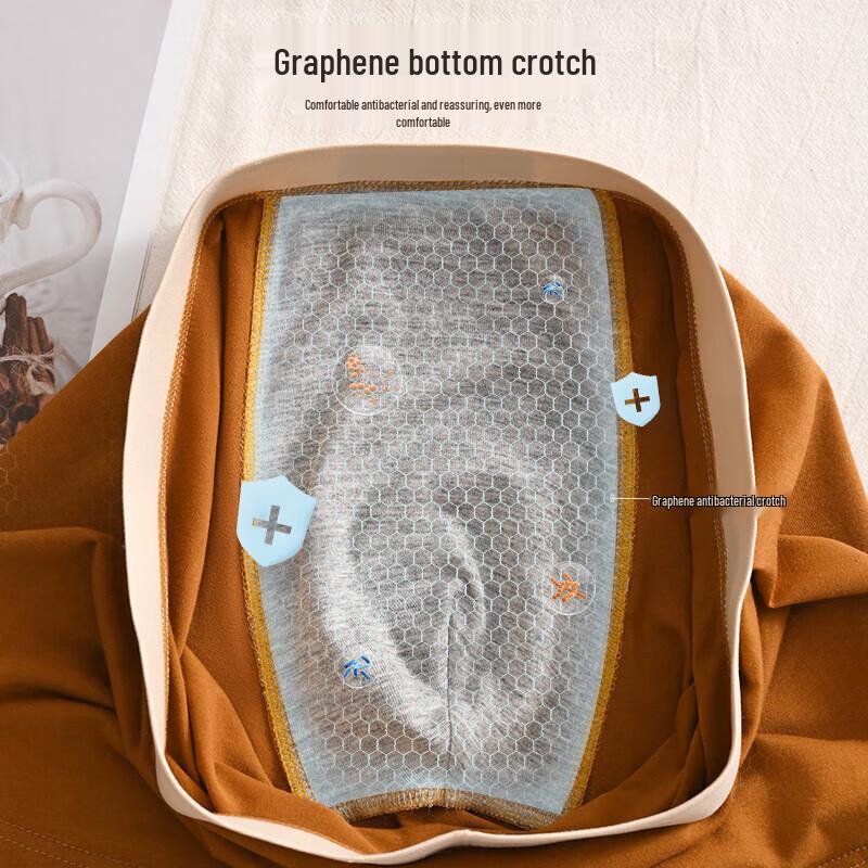 Yimian Мужские хлопковые антибактериальные боксеры-брифы, 4 шт.